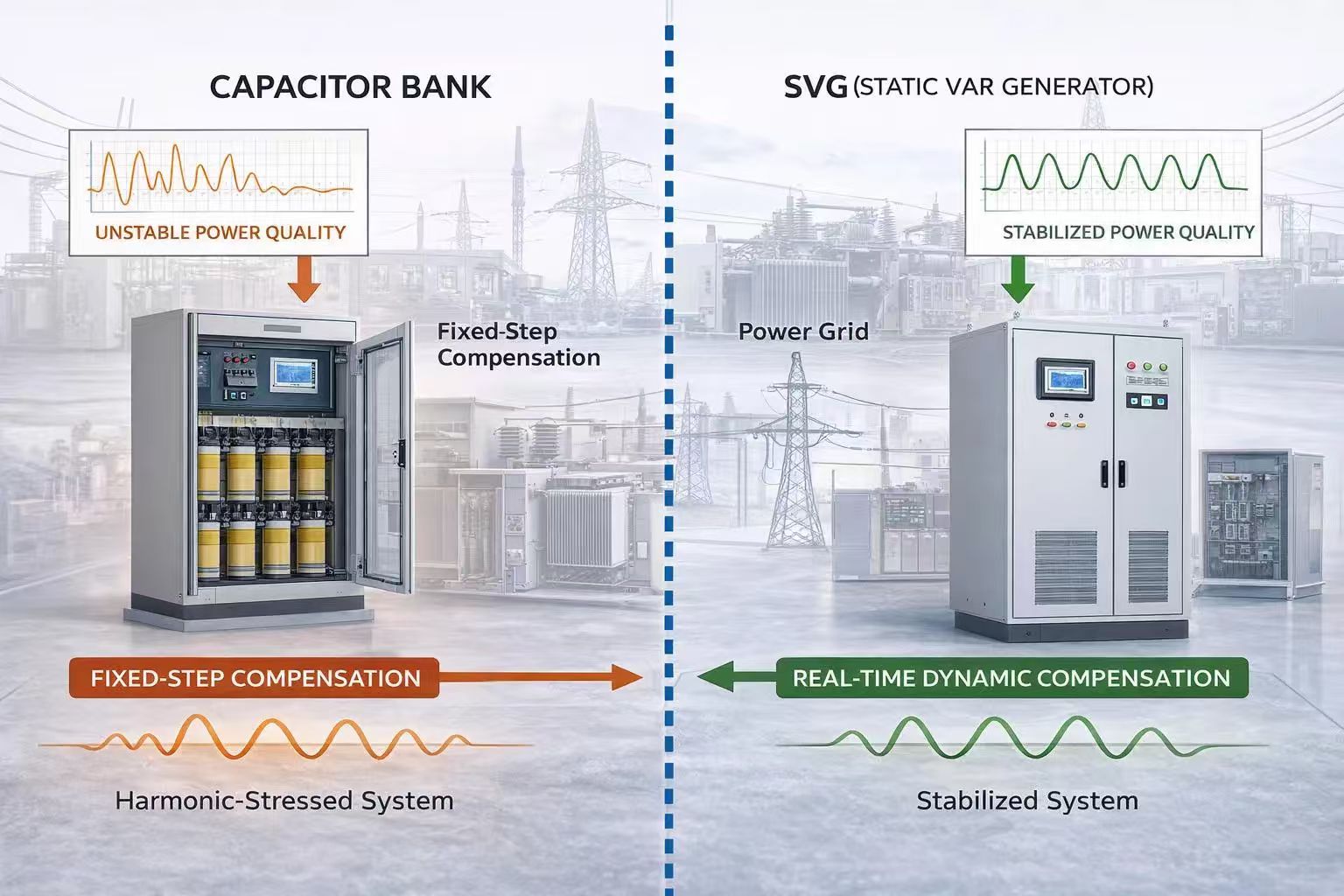 Capacitor Bank vs SVG Comparison